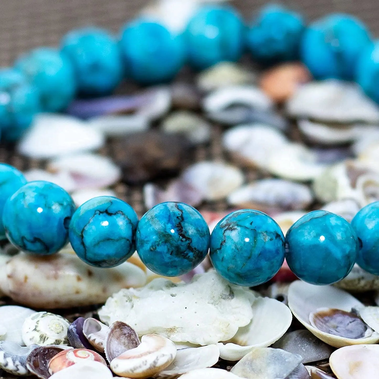 Blue Turquoise Beaded Bracelet For Protection And Healing - MysticPavilion