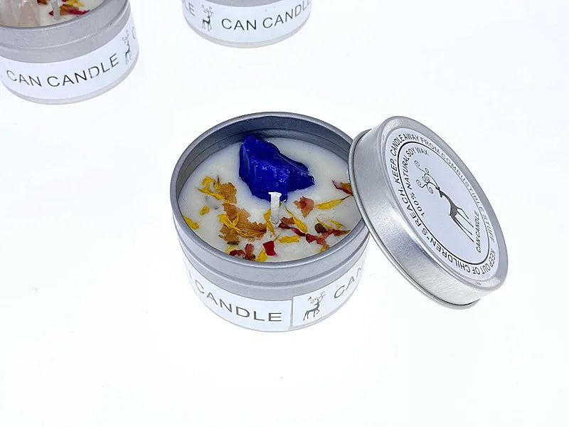 Dried Flower Aromatherapy Candles with Crystal Stone For Building Intimacy& Removing Interference - MysticPavilion