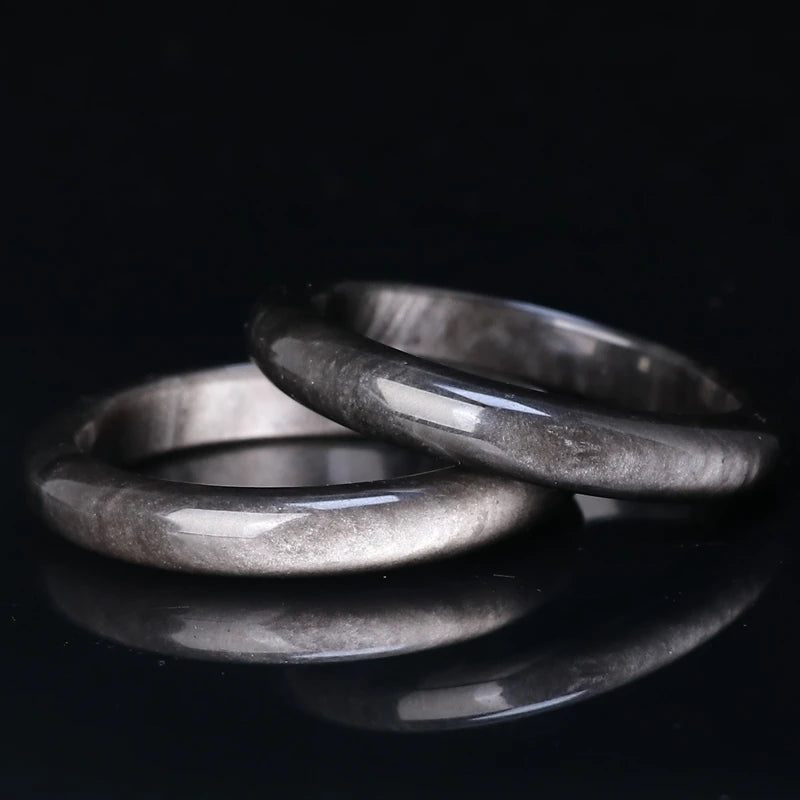 Black Obsidian Bangle For Meditation & Intuition - MysticPavilion