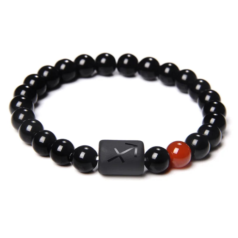 Black Onyx Zodiac Sign Bracelet - MysticPavilion