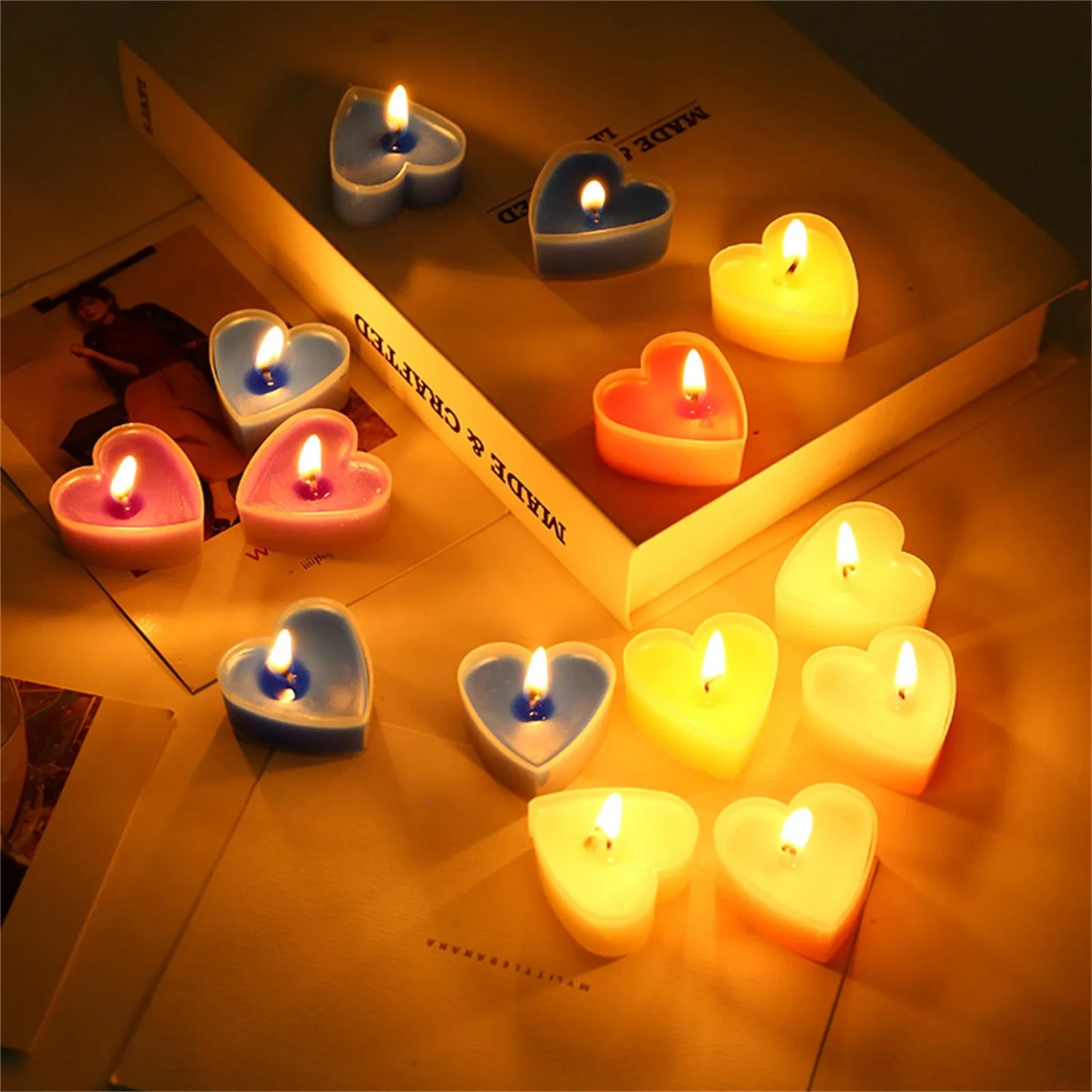 Heart-Shaped Candle 9 Pcs For Spells And Rituals - MysticPavilion