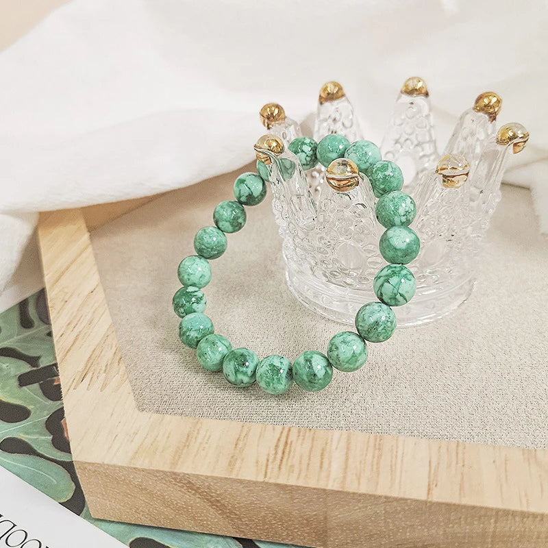 Green Turquoise Beaded Bracelet For Harmony And Balance - MysticPavilion