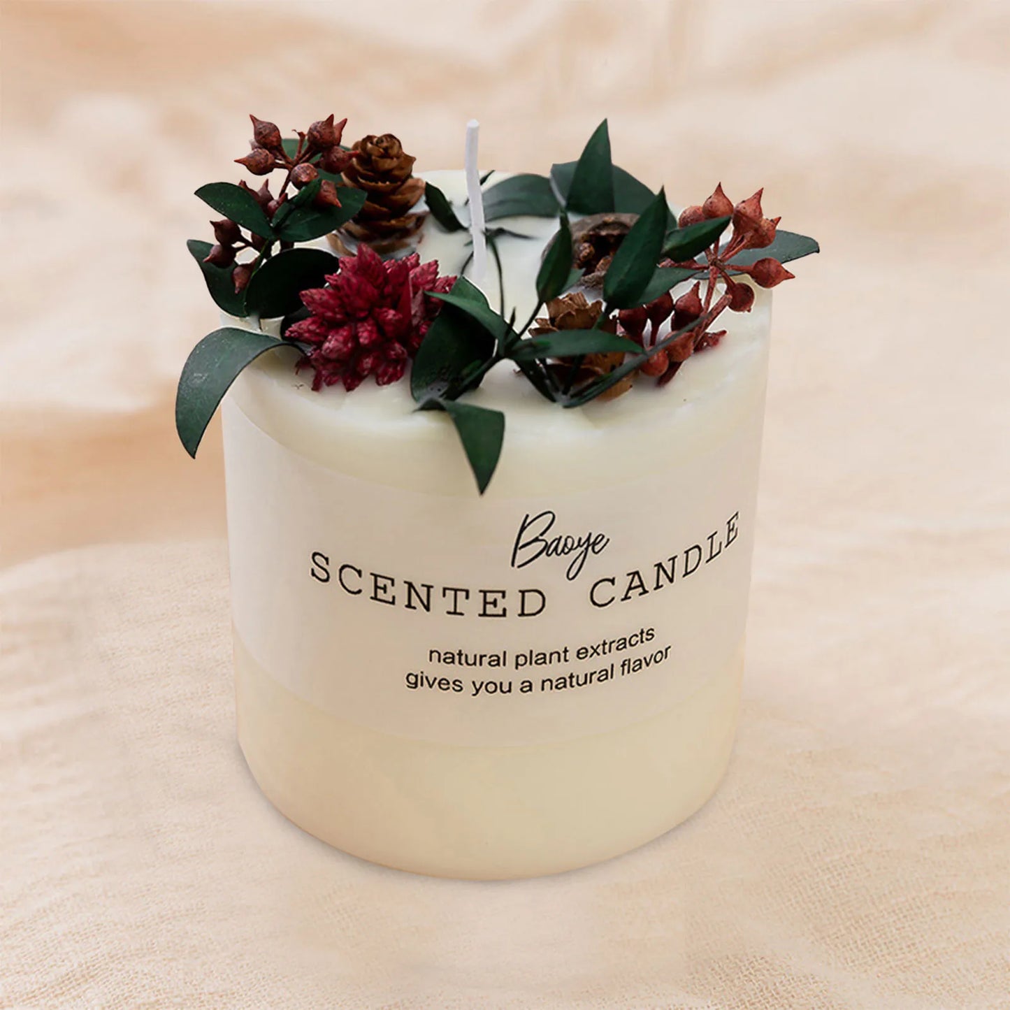 Gift Candle With Dried Flowers For Cultivating love & Self Acceptance - MysticPavilion