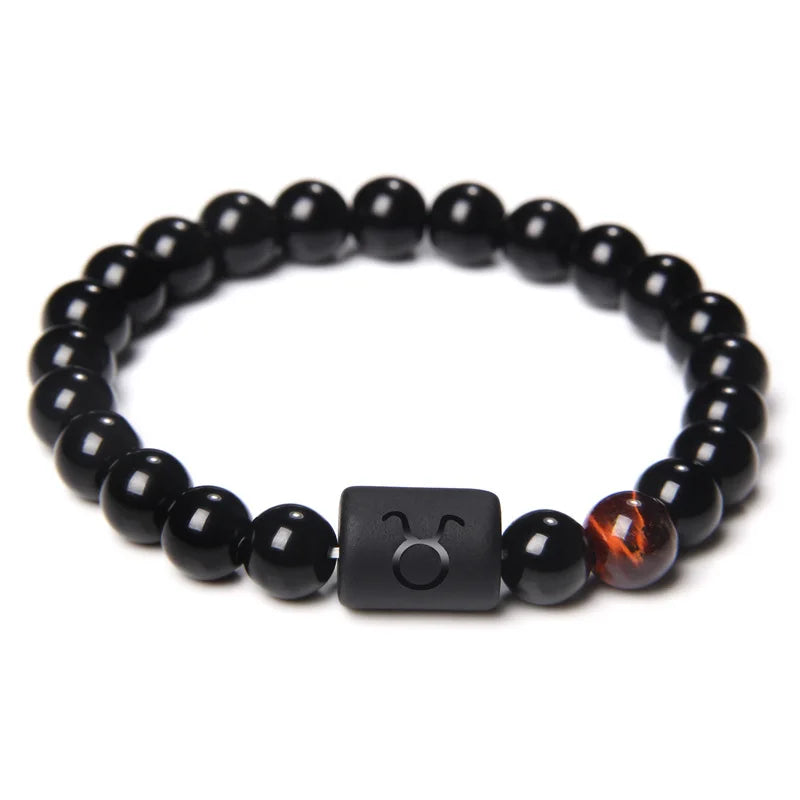 Black Onyx Zodiac Sign Bracelet - MysticPavilion