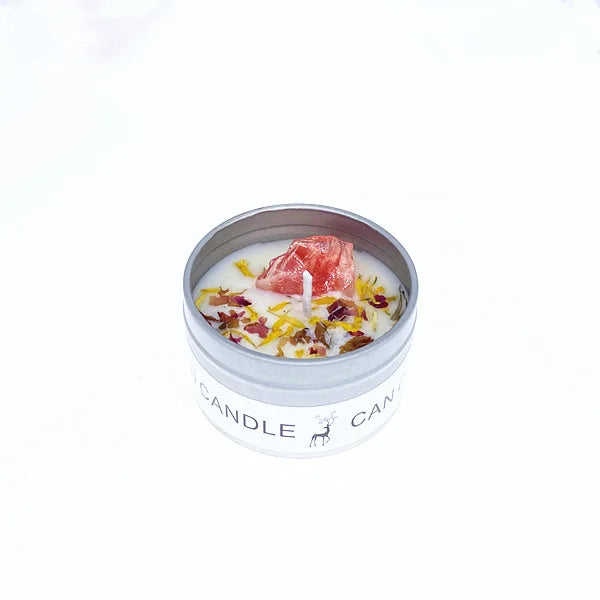 Dried Flower Aromatherapy Candles with Crystal Stone For Building Intimacy& Removing Interference - MysticPavilion