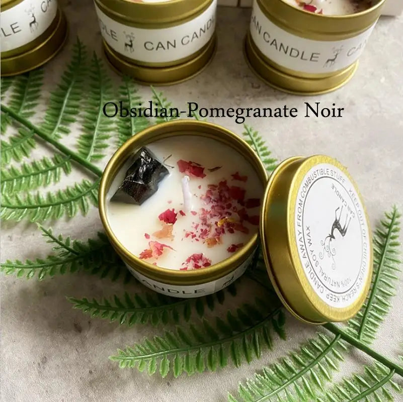 Dried Flower Aromatherapy Candles with Crystal Stone For Building Intimacy& Removing Interference - MysticPavilion