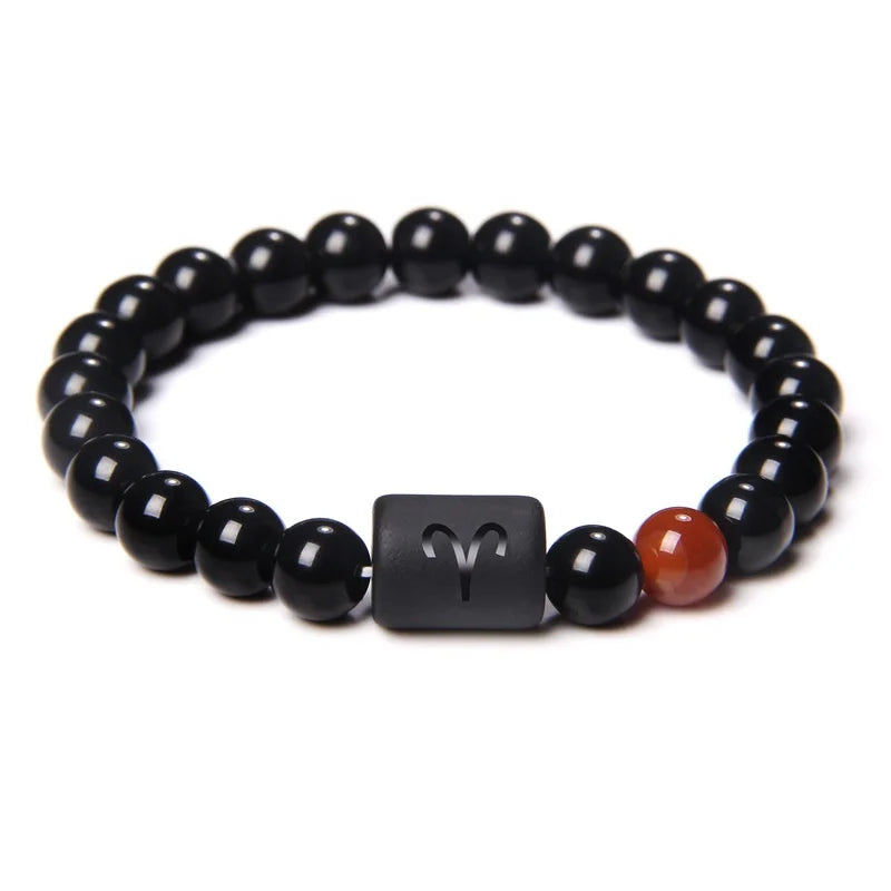 Black Onyx Zodiac Sign Bracelet - MysticPavilion