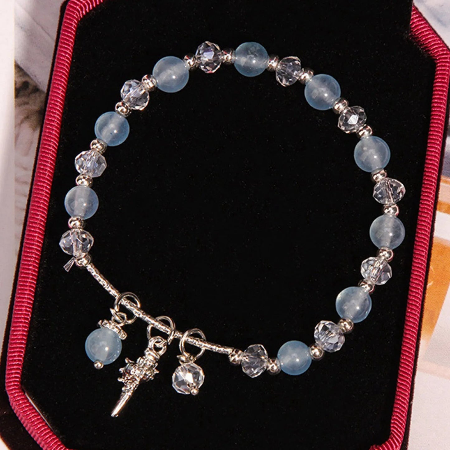 Blue Crystal Bracelet For Love, Healing & Companion - MysticPavilion
