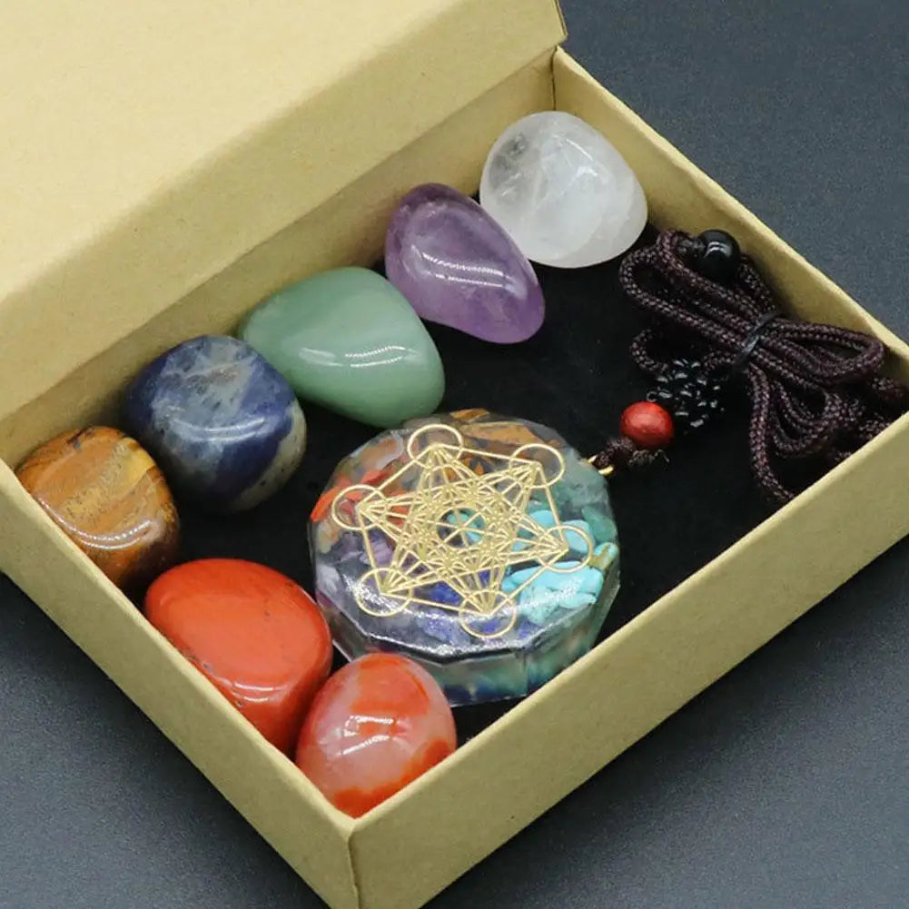 Natural Crystal Chakras Kit For Fostering Connection & Cleansing - MysticPavilion