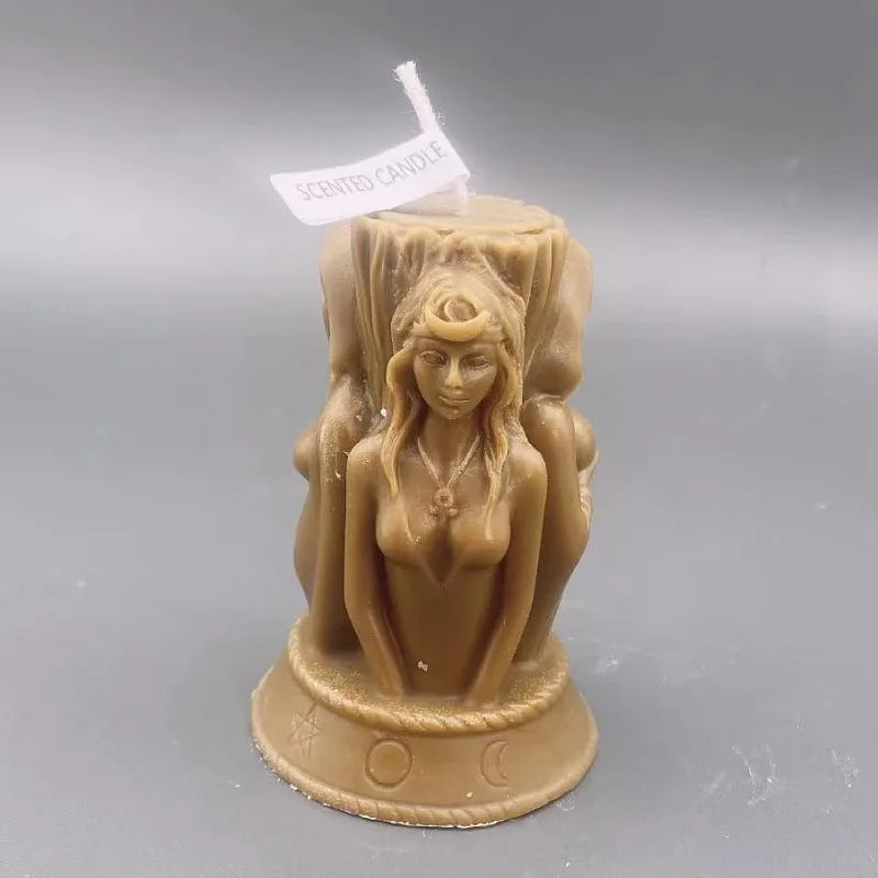 Creative Magic Three Goddess Candle buddhist candle for ritual - MysticPavilion