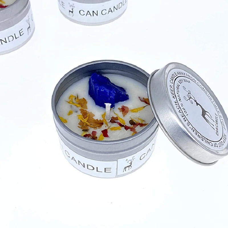 Dried Flower Aromatherapy Candles with Crystal Stone For Building Intimacy& Removing Interference - MysticPavilion