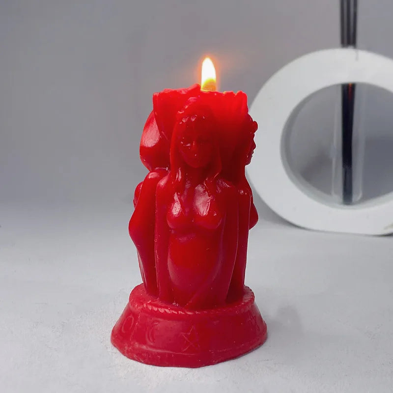 Creative Magic Three Goddess Candle buddhist candle for ritual - MysticPavilion