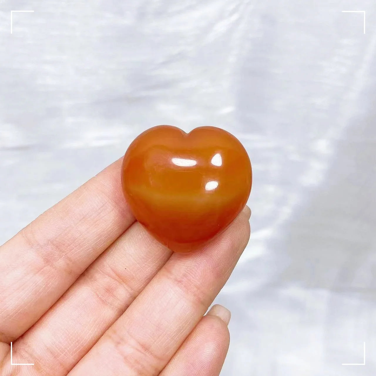 Carnelian Heart Crystal Stone For Love & Confidence - MysticPavilion