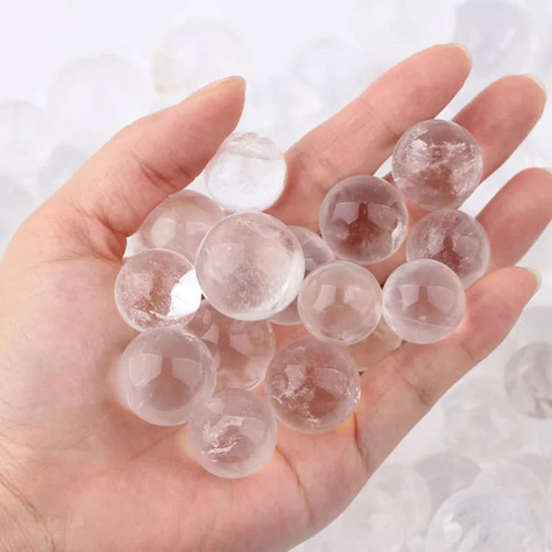 White Clear Crystal Sphere For Healing - MysticPavilion