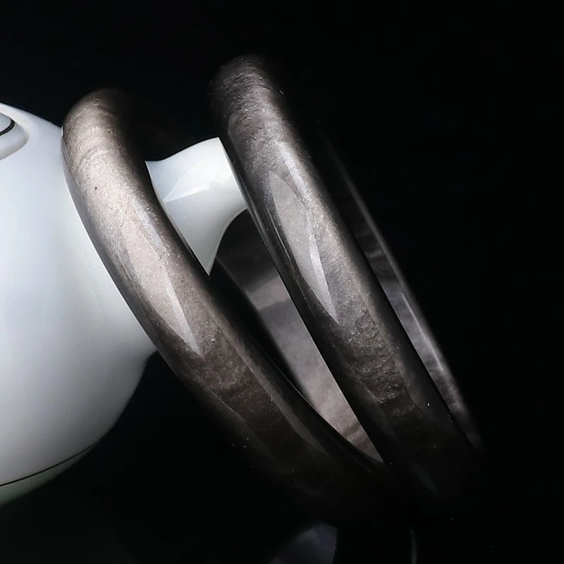 Black Obsidian Bangle For Meditation & Intuition - MysticPavilion