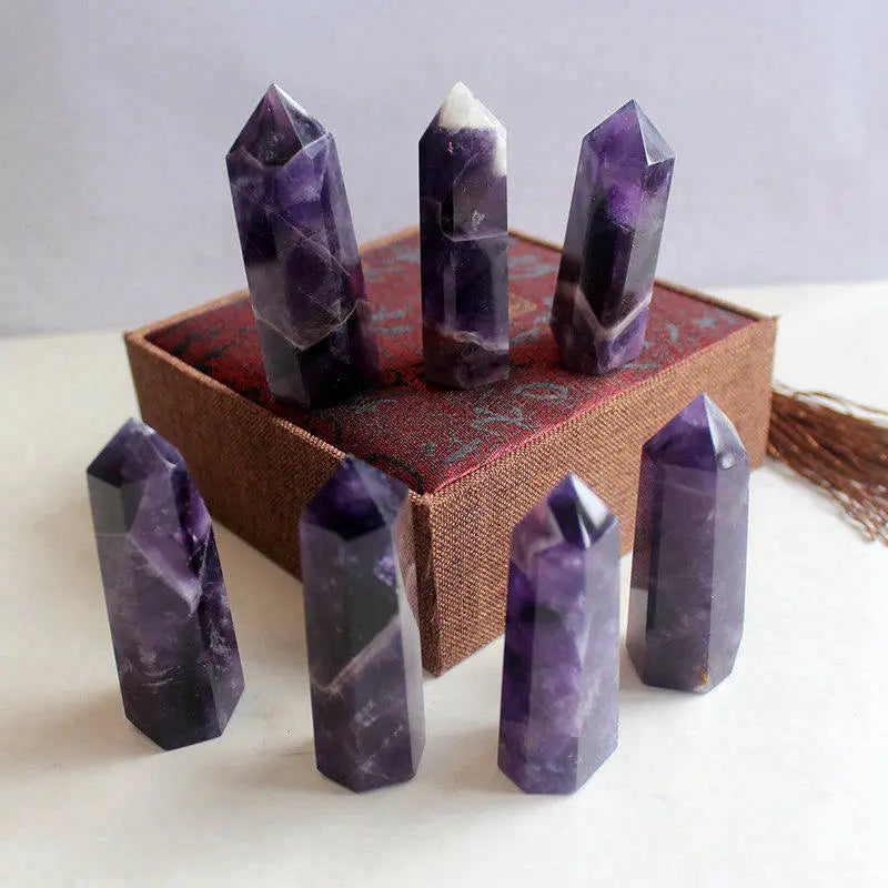Amethyst Crystal Hexagonal Wand For Love - MysticPavilion