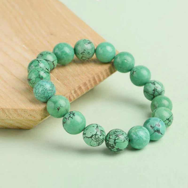 Green Turquoise Beaded Bracelet For Harmony And Balance - MysticPavilion
