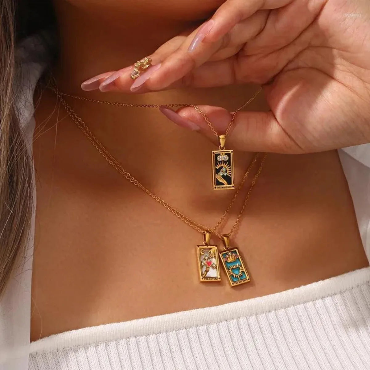 Tarot Card Necklace for Protection