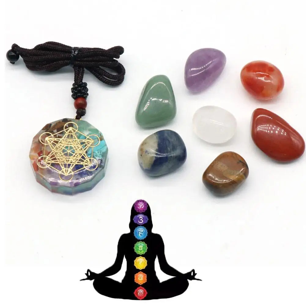 Natural Crystal Chakras Kit For Fostering Connection & Cleansing - MysticPavilion