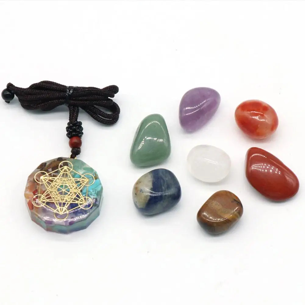 Natural Crystal Chakras Kit For Fostering Connection & Cleansing - MysticPavilion