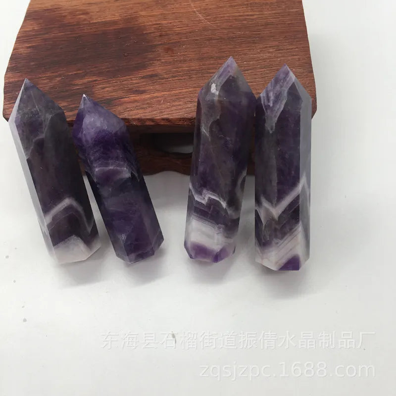 Amethyst Crystal Hexagonal Wand For Love - MysticPavilion