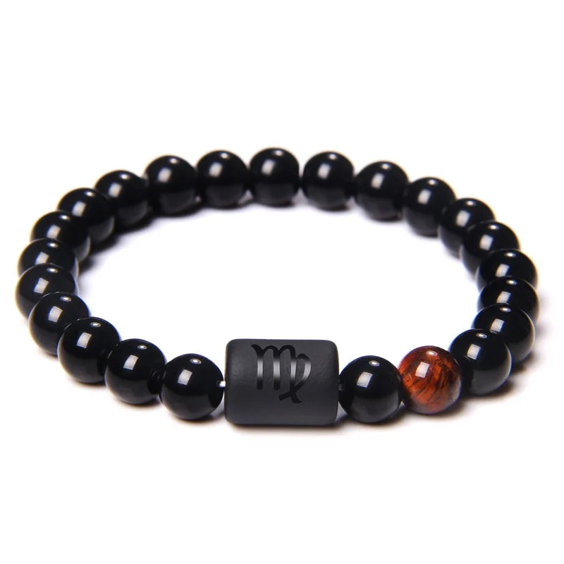 Black Onyx Zodiac Sign Bracelet - MysticPavilion