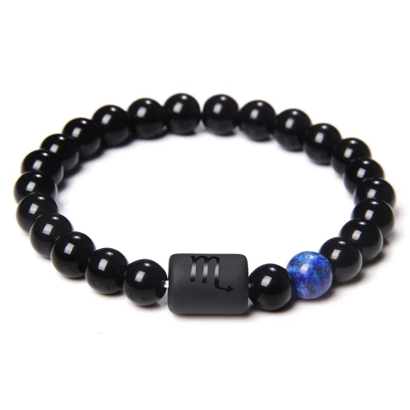 Black Onyx Zodiac Sign Bracelet - MysticPavilion