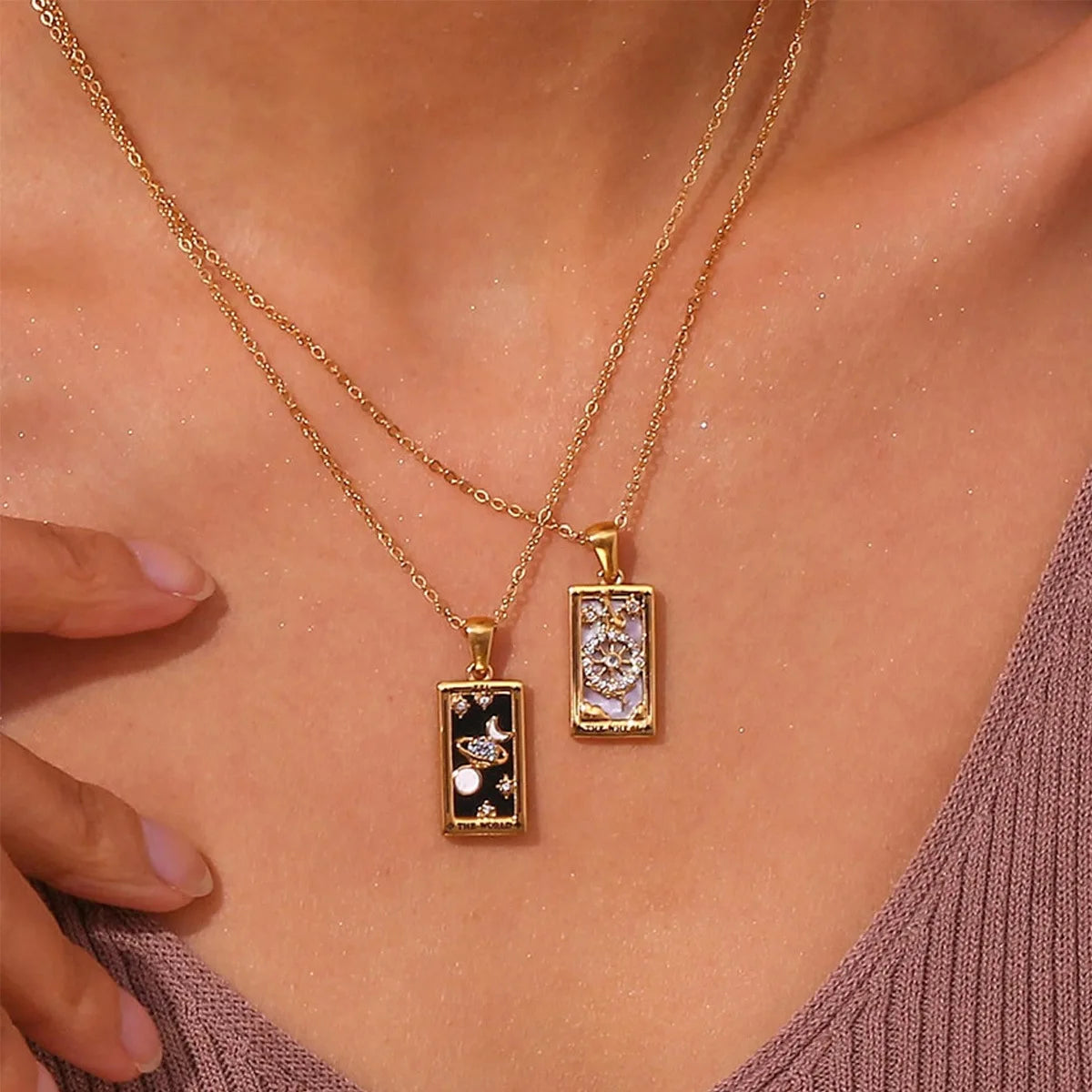 Tarot Card Necklace for Protection