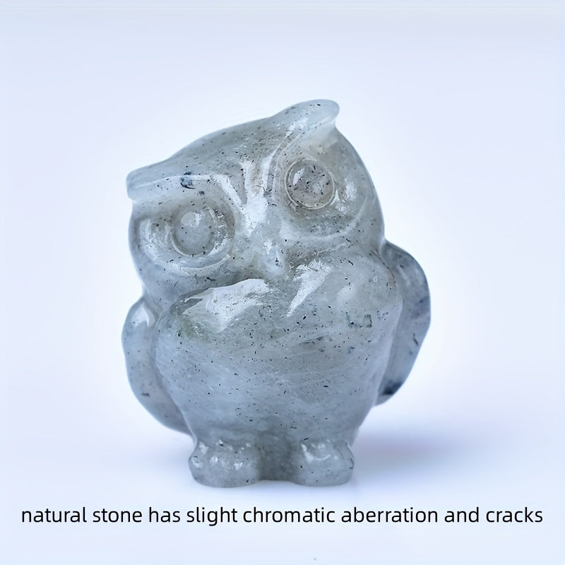 1Pc 3.5cm/1.38in Crystal Carved Owl - MysticPavilion