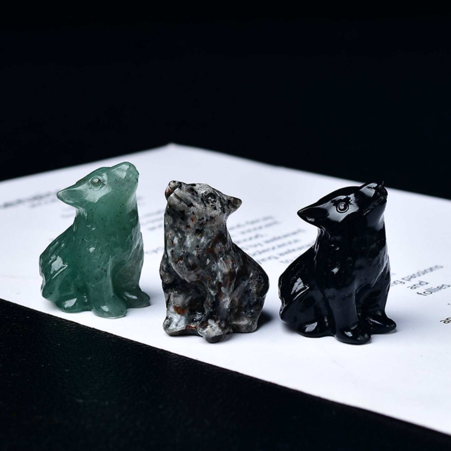 1 Pc 3.5cm/1.38in Crystal Carved Wolf - MysticPavilion