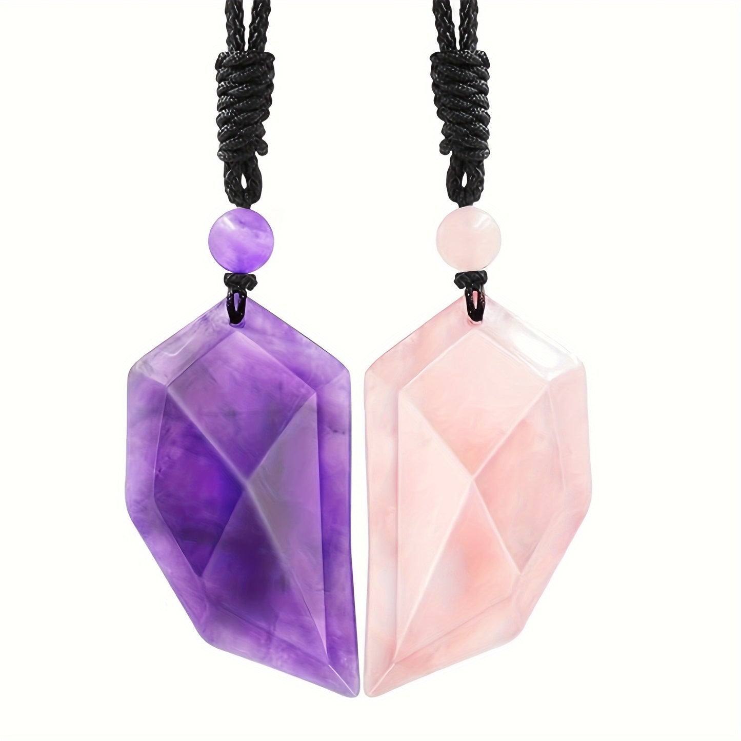 2 PCS Healing Stone Heart Couples Necklace - Love Puzzle Necklace for Partners - MysticPavilion