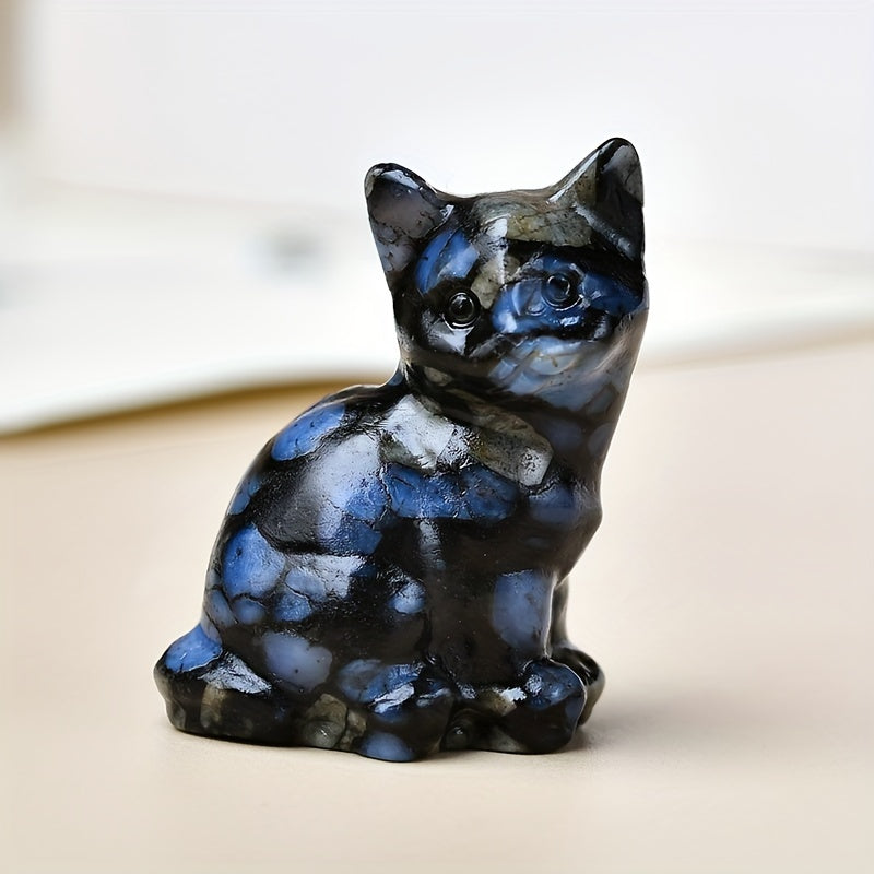 1 Pc 3.5cm/1.38in Crystal Carving Cat - MysticPavilion
