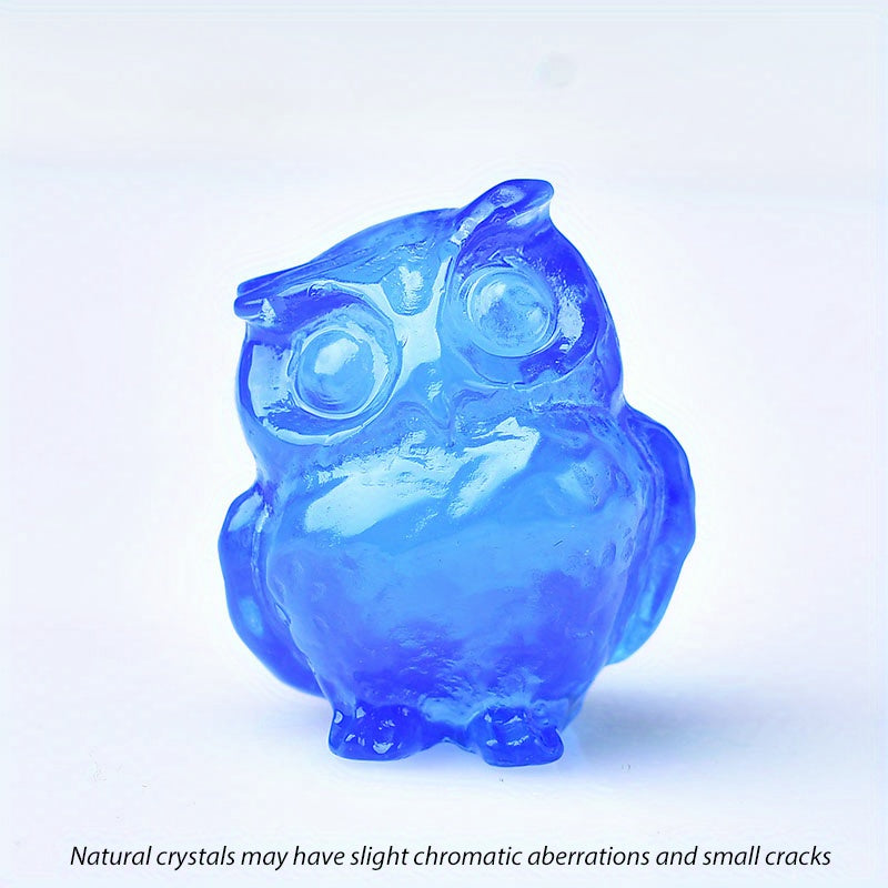 1Pc 3.5cm/1.38in Crystal Carved Owl - MysticPavilion