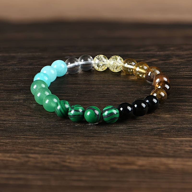 4 Pcs Crystal Beaded Bracelet Set For Wealth, Protection, And Vitality - MysticPavilion