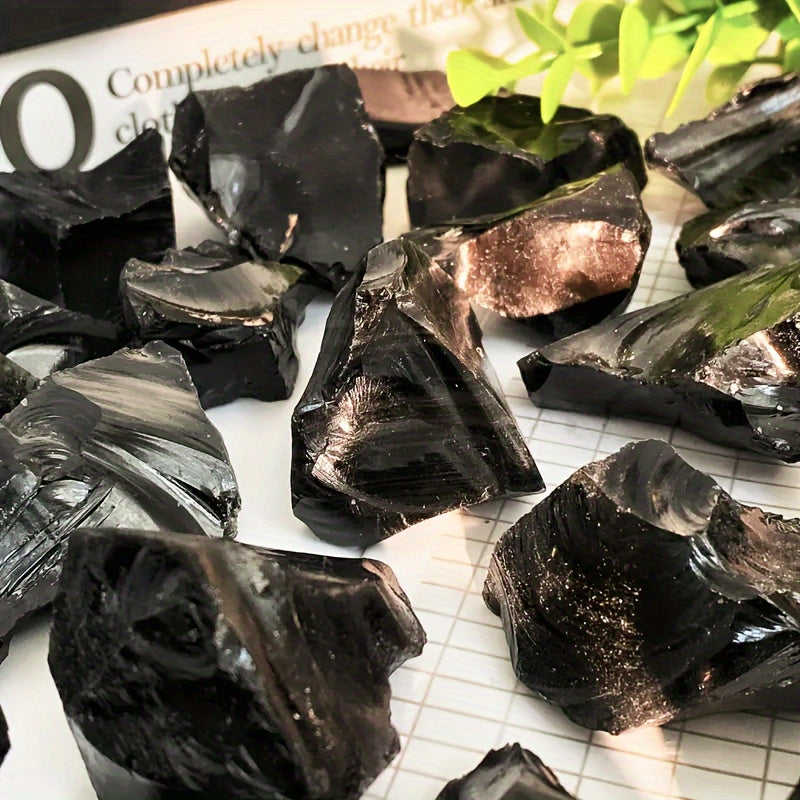 Natural Raw Black Obsidian for Clarity, Stability and Grounding