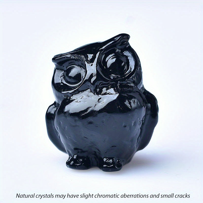 1Pc 3.5cm/1.38in Crystal Carved Owl - MysticPavilion