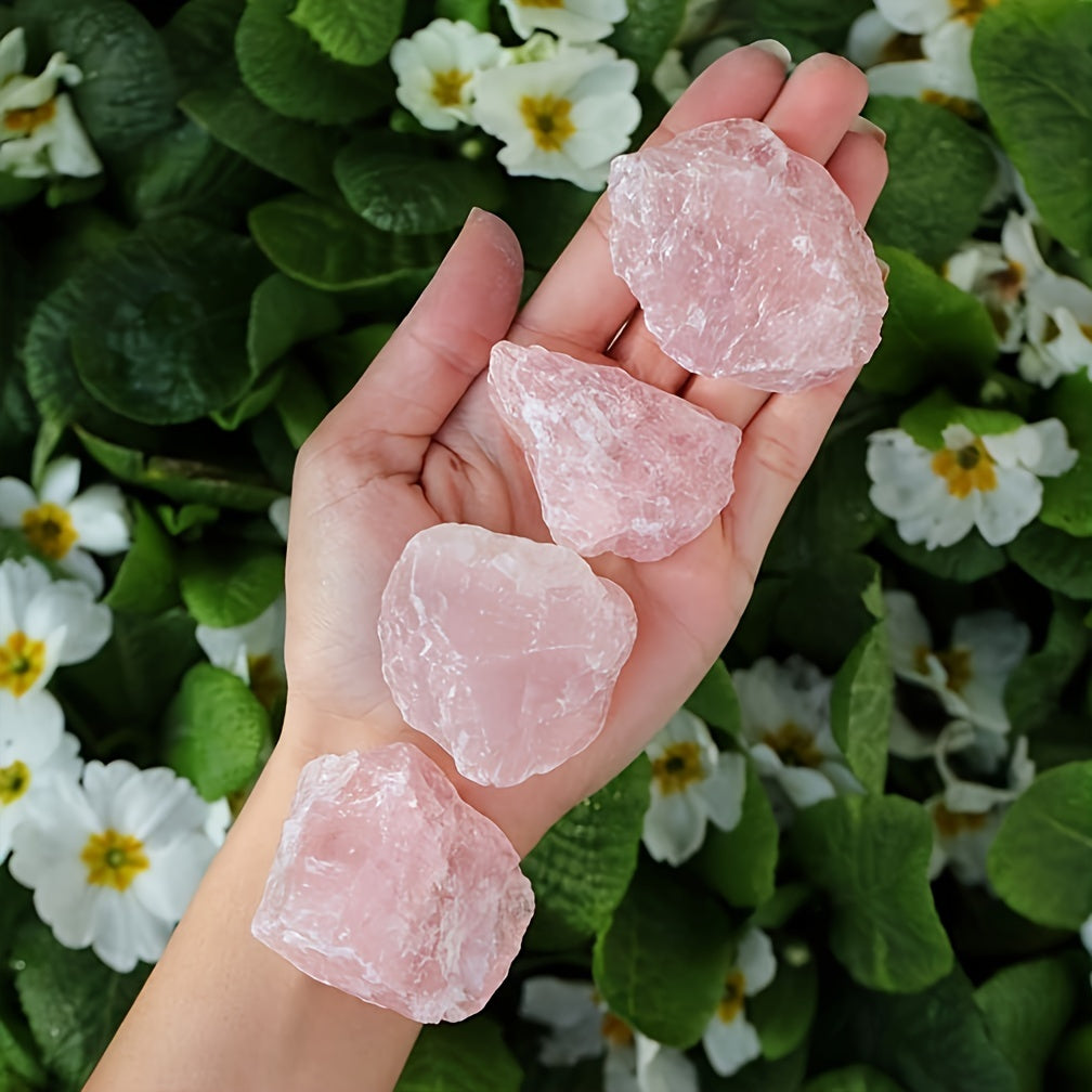 1 lb / 460 g Natural Rose Quartz Rough Stone for Love & Energy