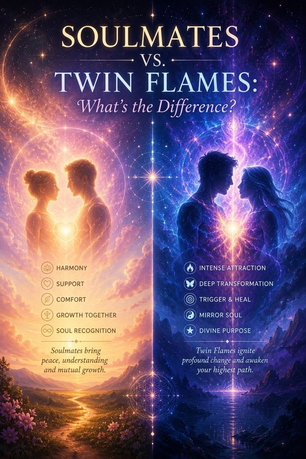 ✨ Soulmates vs. Twin Flames: What's the Difference?