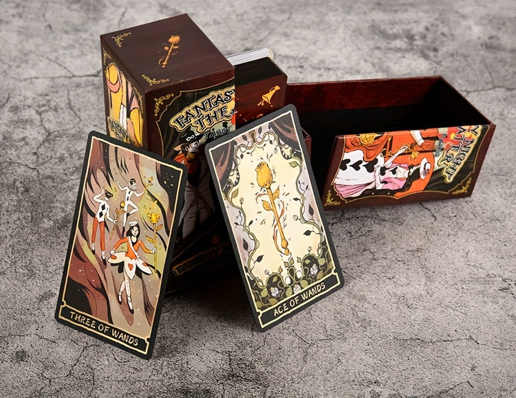 KEPNOY Fantasy Theater Tarot Cards - Collector's Edition, 78-Card Deck for Divination, Party Games & Gifts