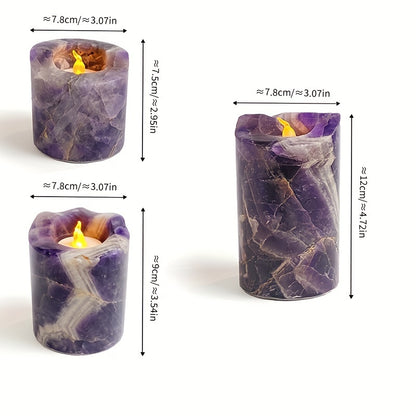 Natural Healing Crystal Candle Holder