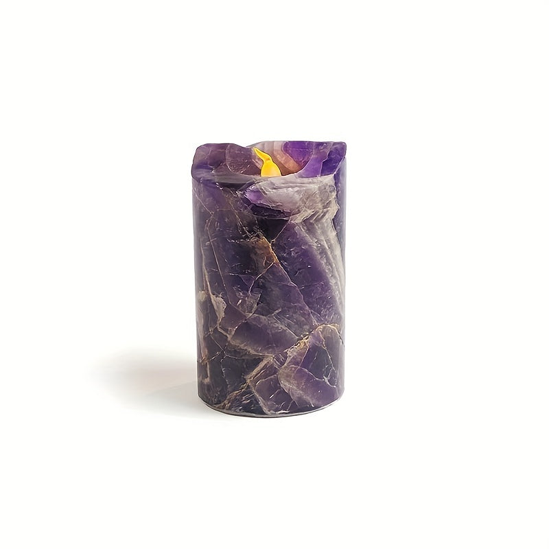 Natural Healing Crystal Candle Holder - MysticPavilion