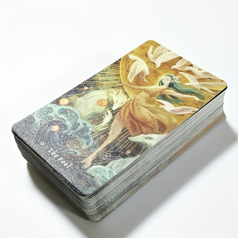 KEPNOY Aura Tarot Cards - Pearlescent Edition, 78-Card Deck for Divination