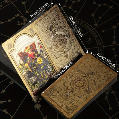 Gold Foil Tarot - 78-Card Deck with Instruction Book