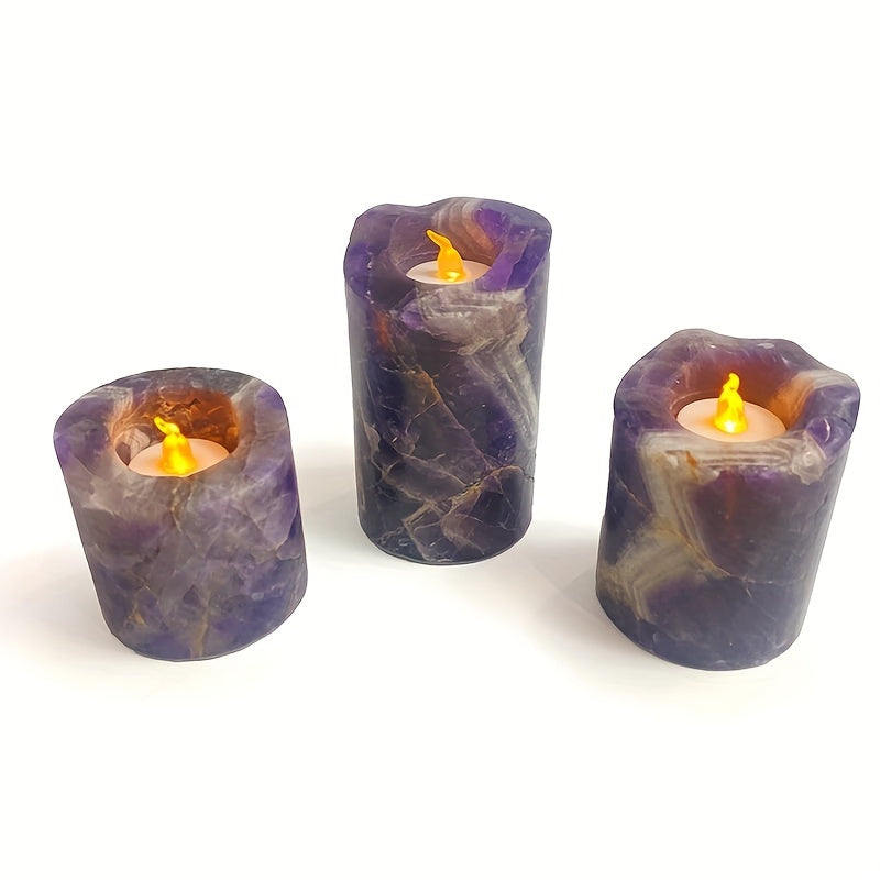 Natural Healing Crystal Candle Holder