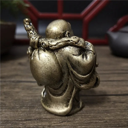 Laughing Buddha Statue | Bronze Feng Shui Sculpture for Abundance & Joy | Home Decor