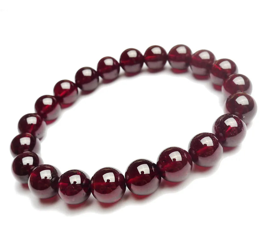 Natural Red Garnet Bracelet, AAAAA Quality, for Energy, Passion & Strength - MysticPavilion