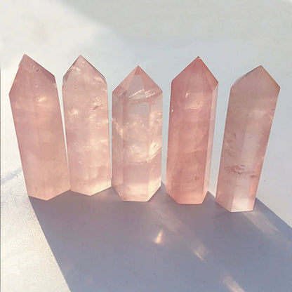 Pink Rose Quartz Wand For Love