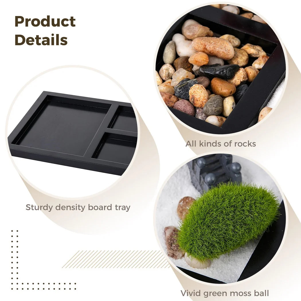 Mini Zen Sand Garden Kit for Harmony | Desktop Meditation & Relaxation Gift Set
