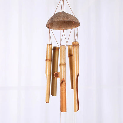 Bamboo & Coconut Wind Chime | 72cm Harmony Bell for Peaceful Home & Garden Sanctuary