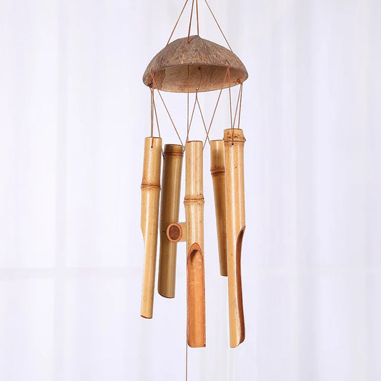 Bamboo & Coconut Wind Chime | 72cm Harmony Bell for Peaceful Home & Garden Sanctuary
